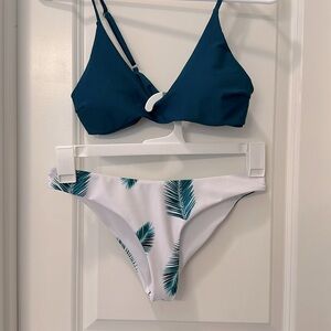 Green/Blue and White Women’s Bikini
